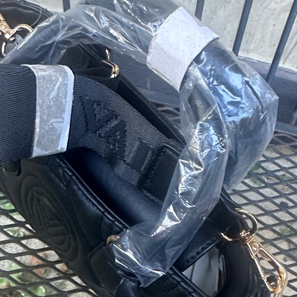 Valentino Orlandi Black Quilted Crossbody Bag with Bag Charm - Picture 16 of 16